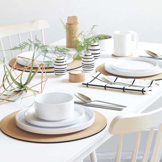 Vajilla Nordic White (Set 12 Piezas/4 Personas) - Arantimx