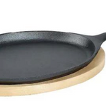 Sartén de Hierro Fundido con Base de Madera - Arantimx
