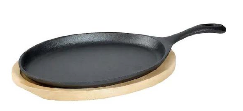 Sartén de Hierro Fundido con Base de Madera - Arantimx