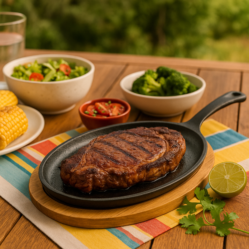 Sartén de Hierro Fundido con Base de Madera - Arantimx