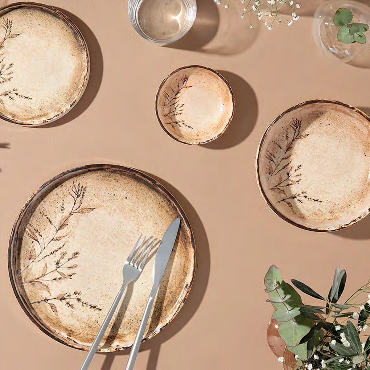 Vajilla Fall Beige (Set 12 Piezas/4 Personas) — Aranti