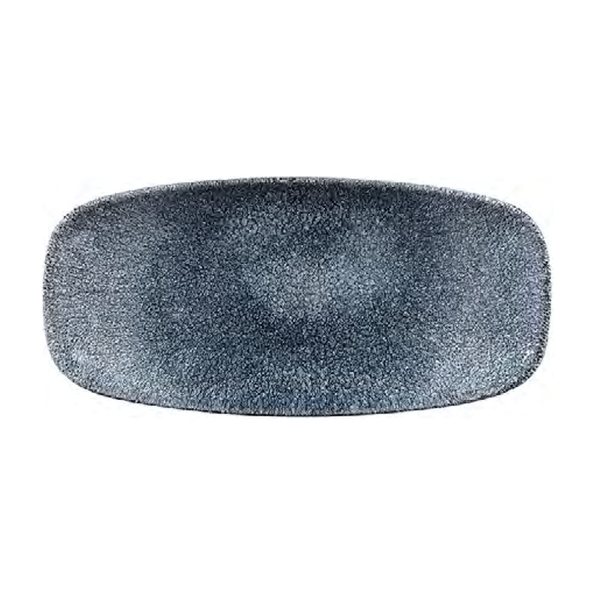 Vajilla Blue Raku — Plato Rectangular 27 x 13 cm