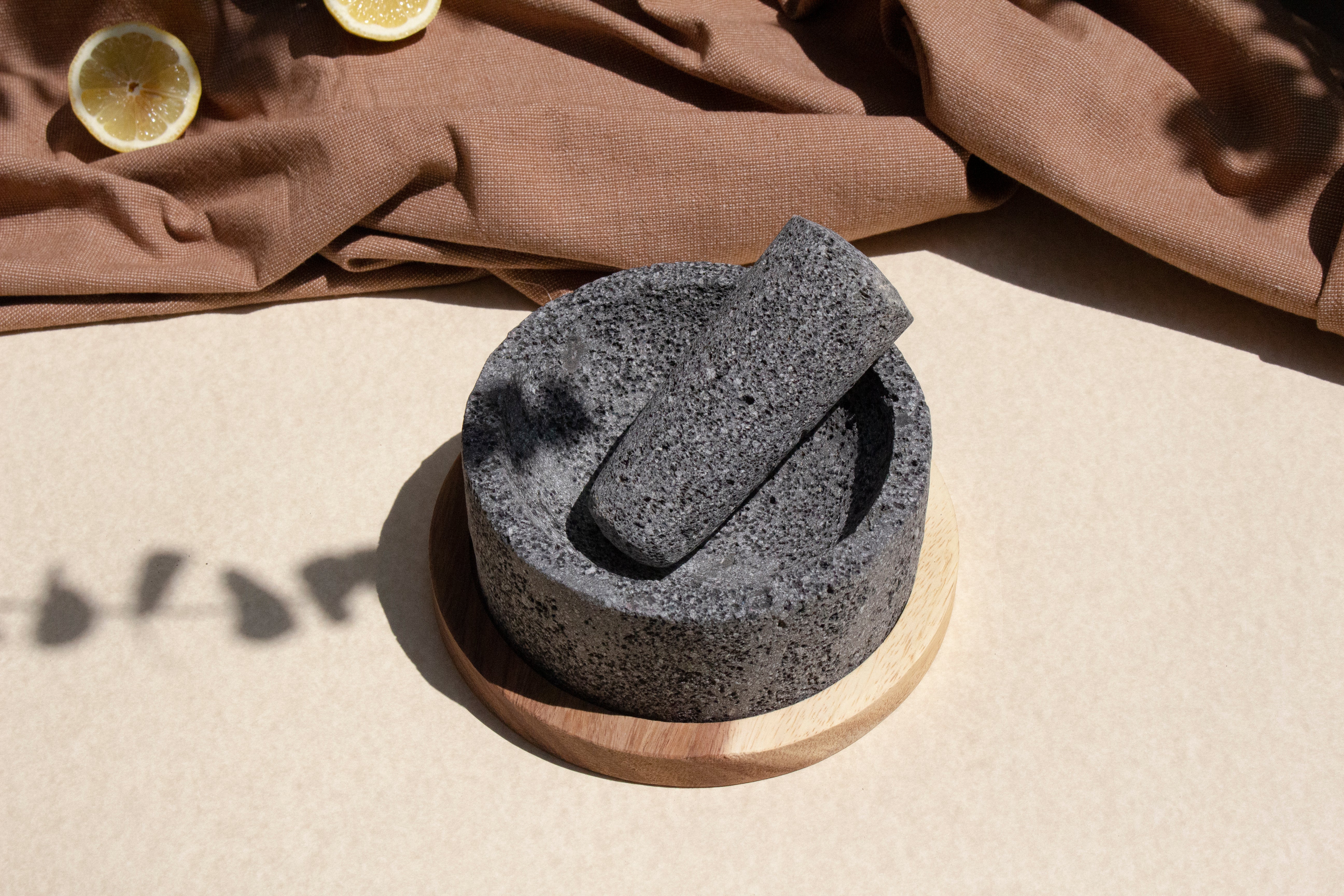 Molcajete Piedra/Madera - Arantimx