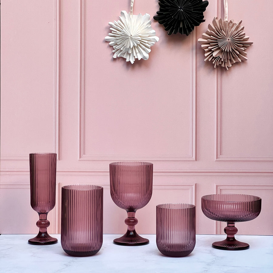 Ribbed Collection Rosa (Set 6 Piezas)